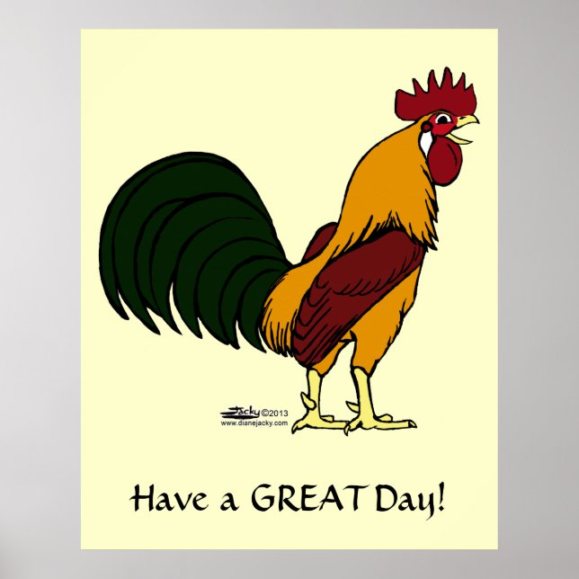 Poster Happy Rooster (Devant)