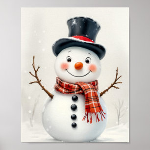 Poster Happy Snowman Digital
