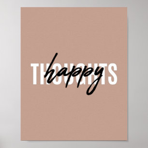 Poster Happy Thoughts   Positive Quote