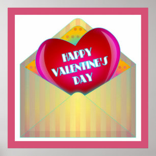 POSTER "HAPPY VALENTINE'S DAY" GREETING CARD