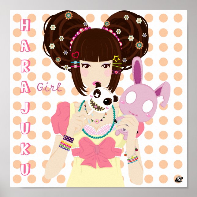 Poster Harajuku fille Yuriko (Devant)