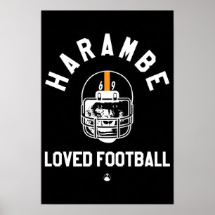 Poster Harambe Love Football