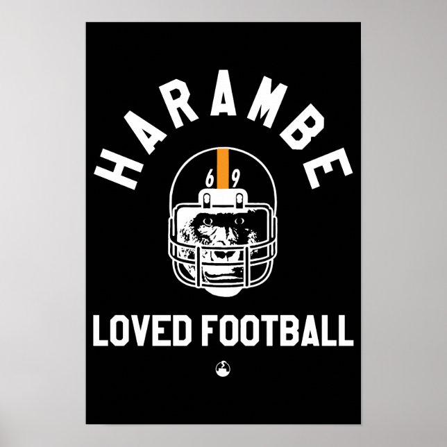 Poster Harambe Love Football (Devant)