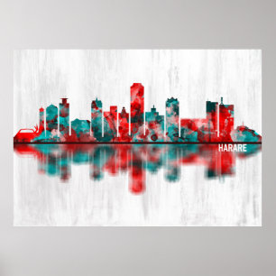 Poster Harare Zimbabwe Skyline