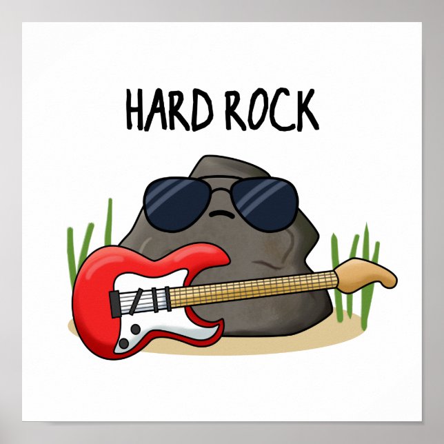 Poster Hard Rock Funny Geology Music Pun (Devant)