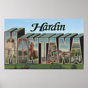 Poster Hardin, Montana - grandes scènes de lettre