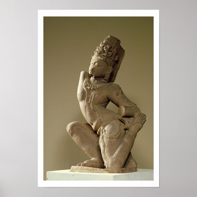 Poster Harihara dansant dans la pose d'alidha, Prathara d (Devant)