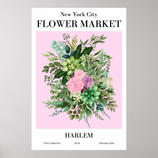 Poster Harlem du marché aux fleurs de New York (Devant)