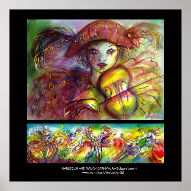 POSTER HARLEQUIN ET CARNIVAL ITALIEN (Devant)