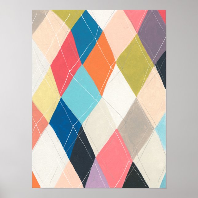 Poster Harlequin Hopscotch - Motif Jacquard (Devant)