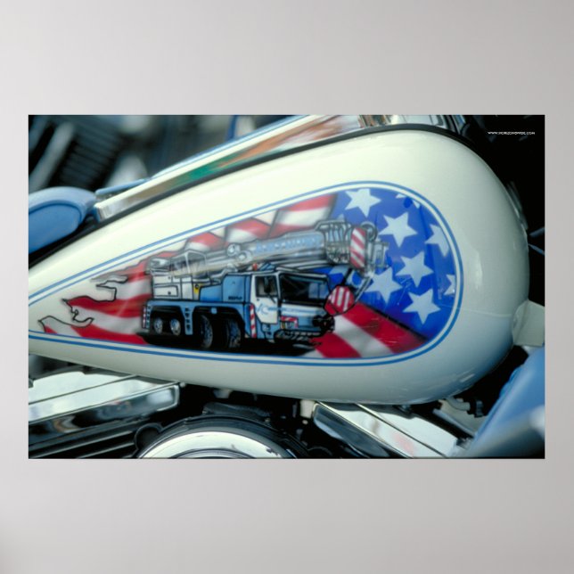 Poster Harley Fuel Tank - S.D. (Devant)