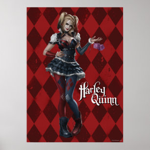 Poster Harley Quinn Avec Dice Fuzzy