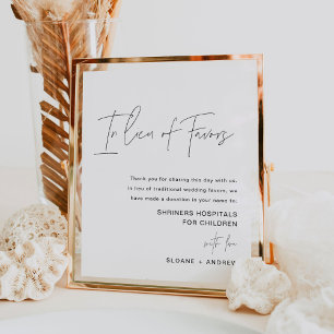 Poster HARLOW en lieu et place des faveurs Signet Mariage
