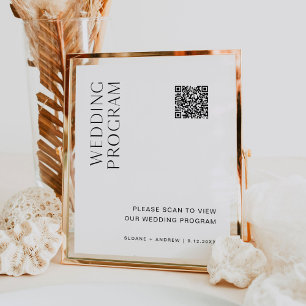 Poster HARLOW Wedding Programme QR Code Mariage Signal