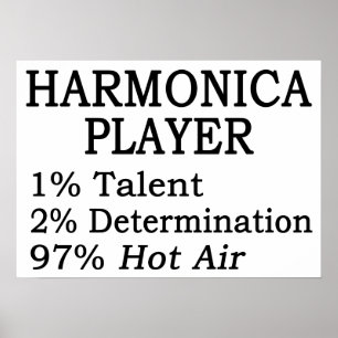 Poster Harmonica Player Hot Air