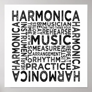 Poster Harmonica Typographie
