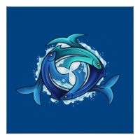 Harmonie Aqua : Trinité des poissons entrelacés