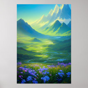 Poster Harmonie de la nature, Vallée Verte Majestic