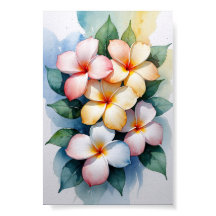 Harmonie de Plumeria Tropical à l'Aquarelle
