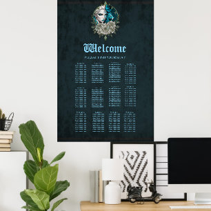 Poster Harmonie des éléments, la femme avec le lion.