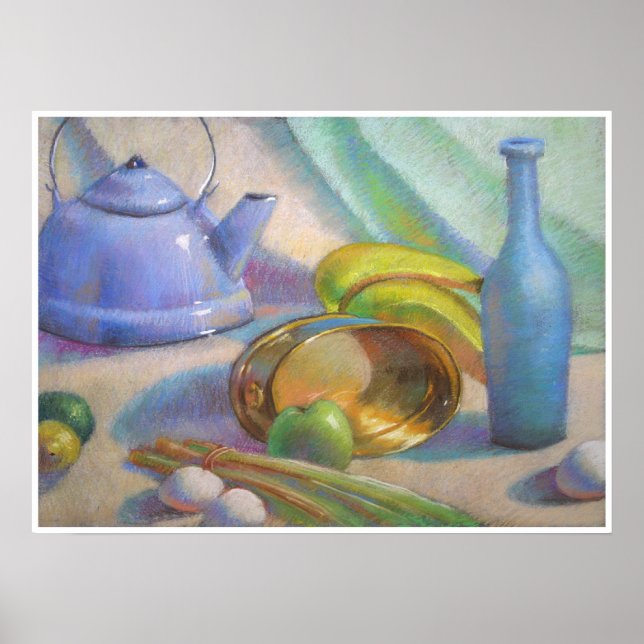 Poster Harmonie en bleu (Devant)