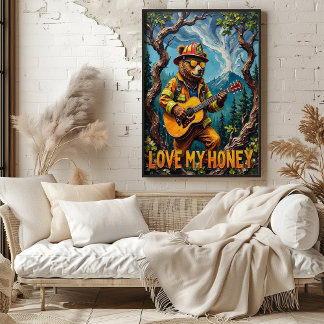 Poster Harmonie forestière : Arbre de l'ours Top Tune