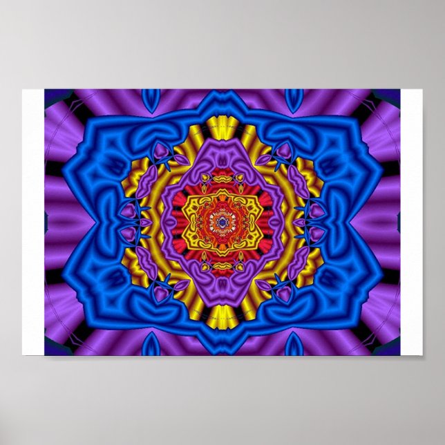 Poster Harmonie fractale (Devant)