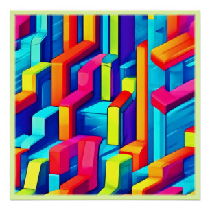 Poster Harmonie géométrique Abstraite