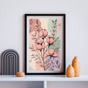 Poster Harmonie Magnolia Vintage