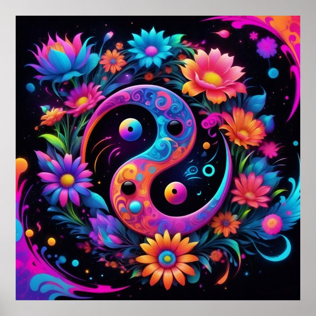 Poster Harmonie spirituelle Yin Yang (Devant)