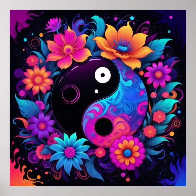Poster Harmonie spirituelle Yin Yang (Devant)
