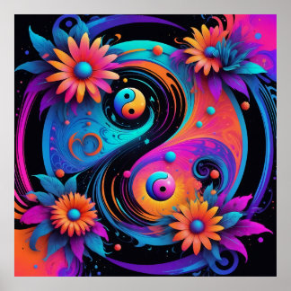 Poster Harmonie spirituelle Yin Yang