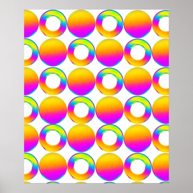 Poster Harmony in Circles, Mesmerizing Discs Wall Art (Devant)