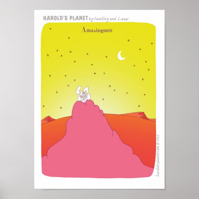 Poster "HAROLD'S PLANET" "nouveau bébé" bébé (Devant)