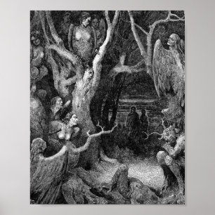 Poster Harpies Dans La Forêt Des Suicides Gustave Dore