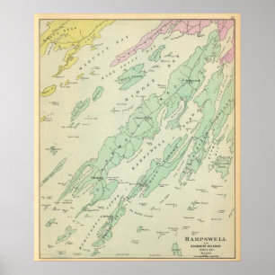 Poster Harpswell, îles adjacentes