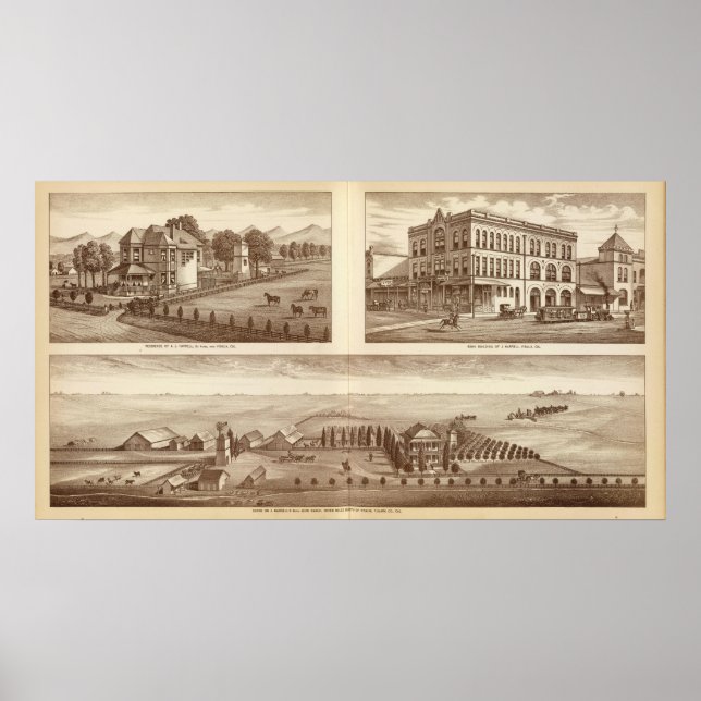 Poster Harrell ranches, banque, Visalia, Cal (Devant)