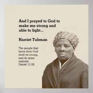Poster HARRIET TUBMAN Citation Bible personnalisée Verse