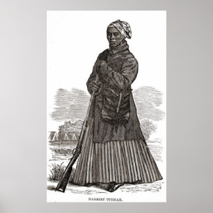 Poster Harriet Tubman Woodcut