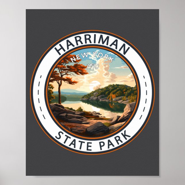 Poster Harriman State Park New York Badge _1  (Devant)