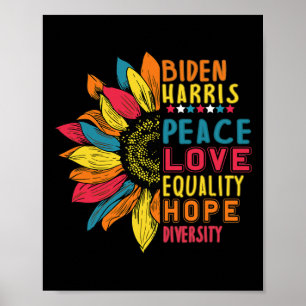 Poster Harris 2020 Peace Love Equality Hope Diversity 1