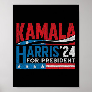 Poster Harris 2024 Pour Le Vote Électoral Du Président Po