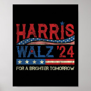 Poster Harris 2024 Pour un lendemain plus brillant Kamala