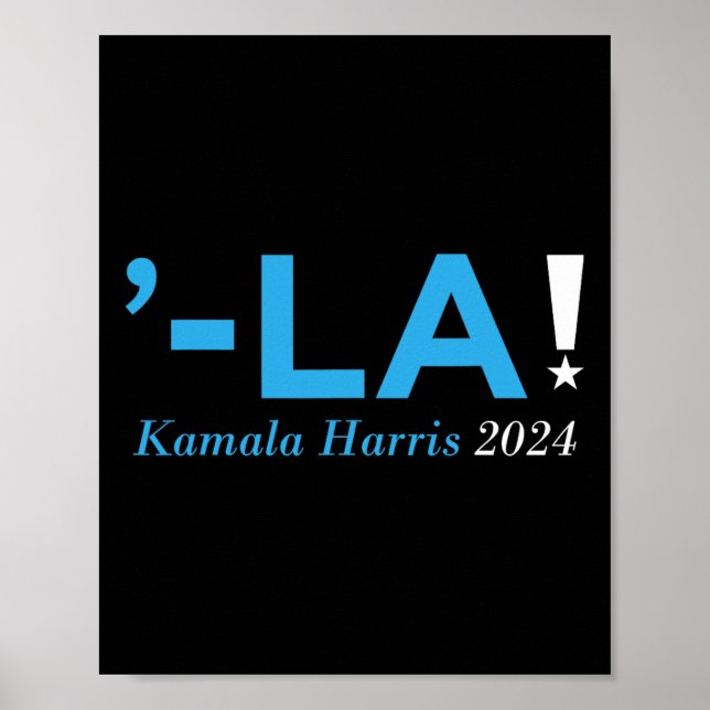 Poster Harris 24 Comma La Kamala Walz 2024 Président Kama (Devant)