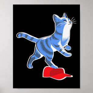 Poster Harris Cat S'Oppose Au Président De Mega Casquette