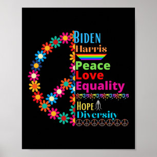 Poster Harris Love Peace Diversity Equality Hope Shirt