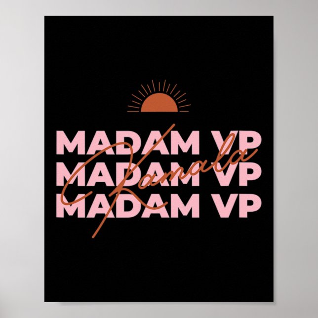 Poster Harris Madame la Vice-Présidente Feminist Icon Vp  (Devant)