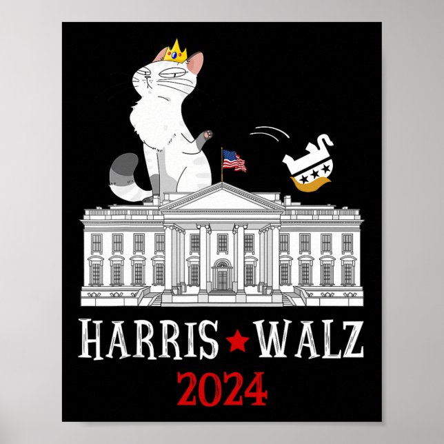 Poster Harris remporte l'élection présidentielle de 2024  (Devant)