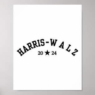 Poster Harris Tim Walz Élection de base-ball de police 20