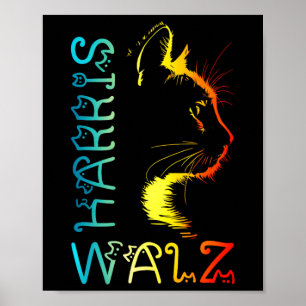 Poster Harris Valse 2024 Kamala Wheimer Drôle Femme au Ch